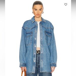 SLVRLAKE Western Overshirt In Wounded Heart Small $399